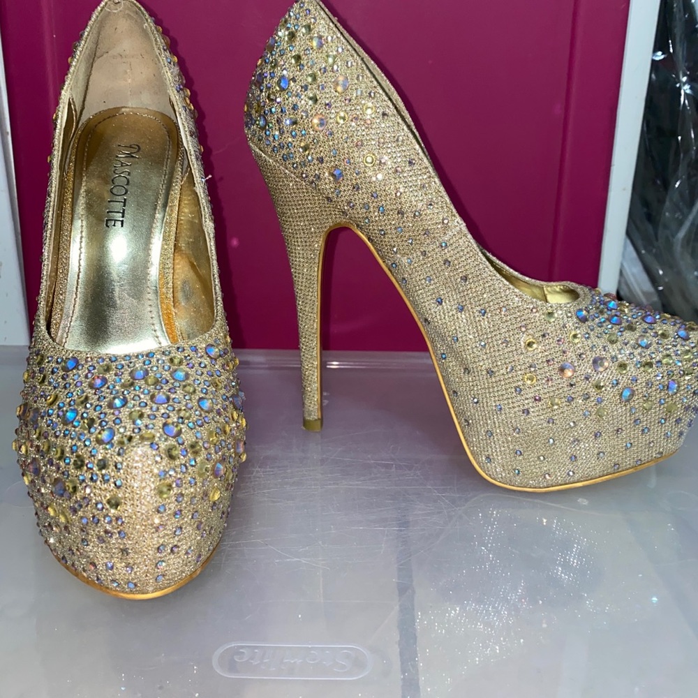 Gold Diamond Heels